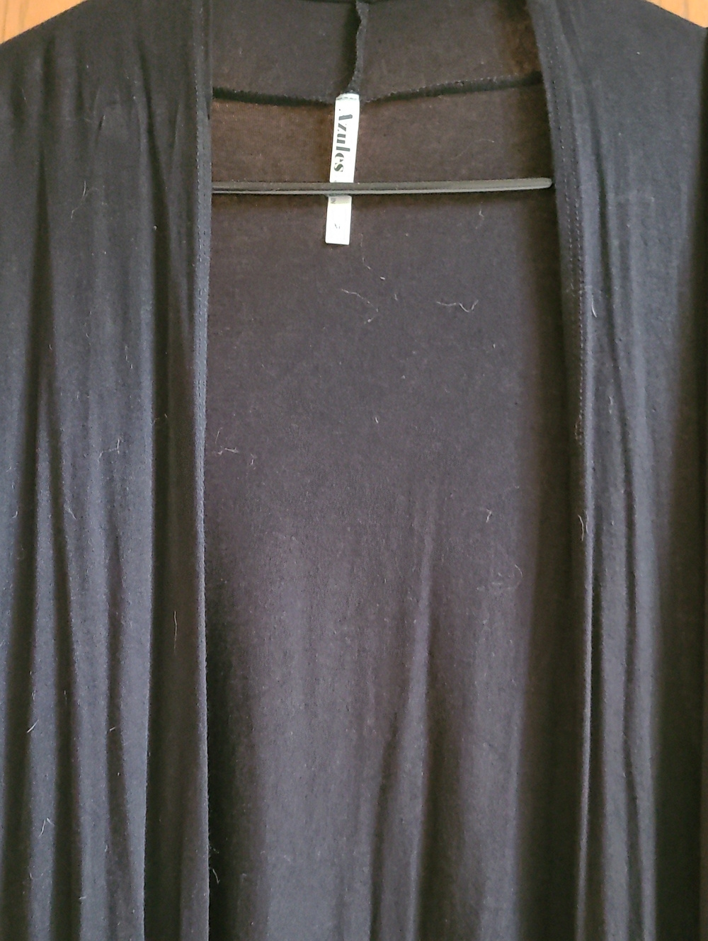 Azules Black Open-Front Women’s Cardigan
